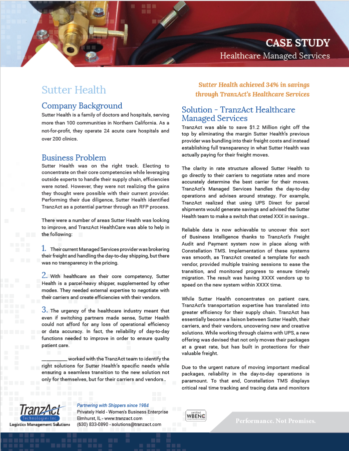 Sutter Health Case Study